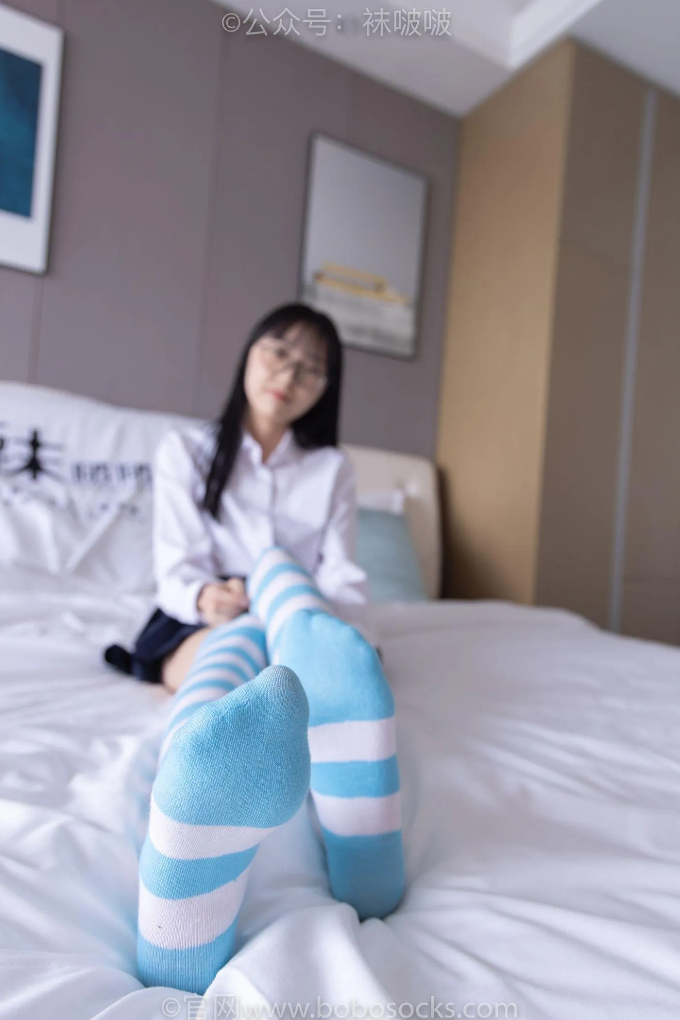 [BoBoSocks袜啵啵]NO.070 稚予-皮鞋、拖鞋、过膝袜、白棉袜 [148P]插图7